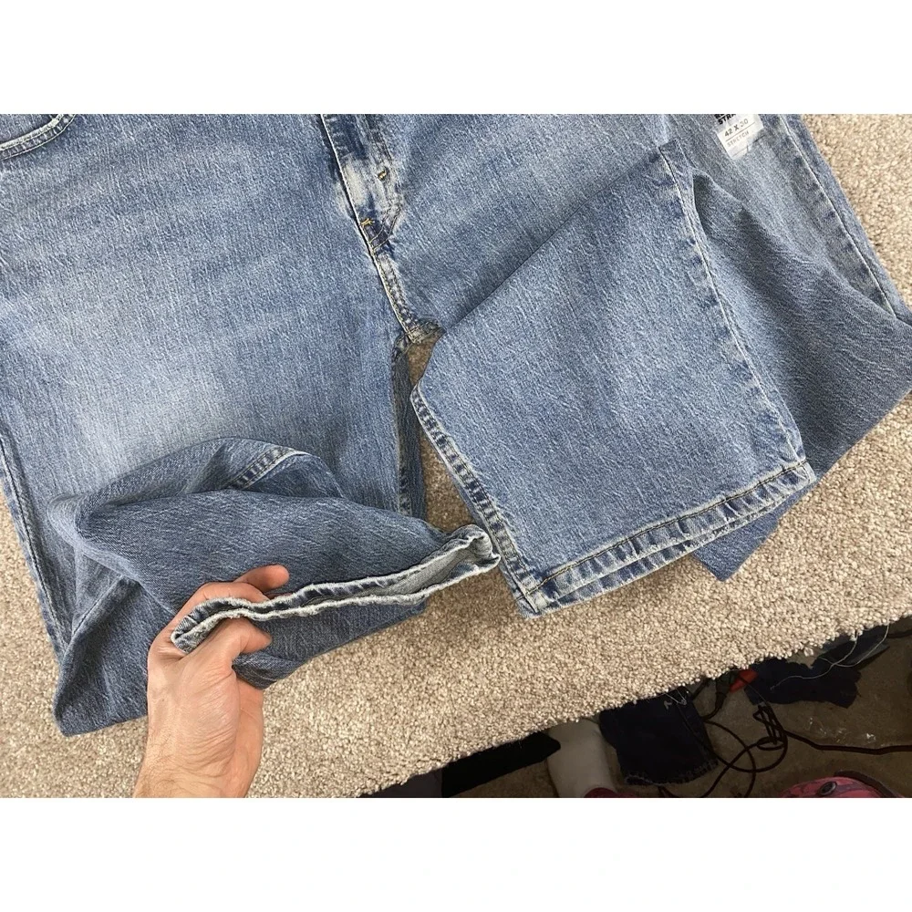 Levi's 559 Light Wash Jeans Mens 42x30 Relaxed Straight Loose Western Distress‎